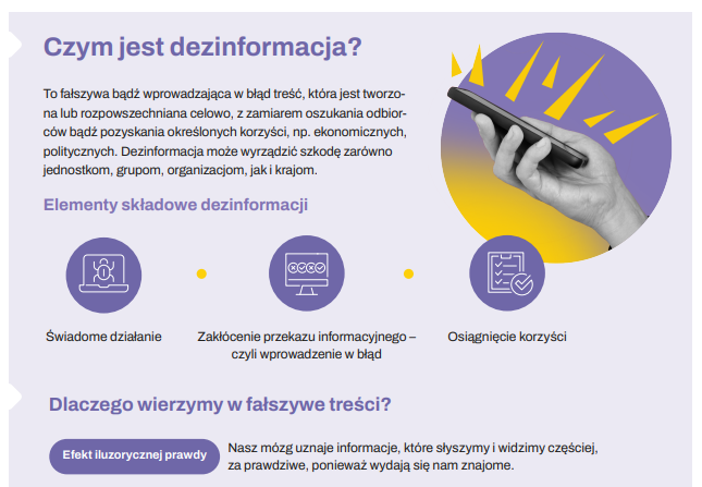 Ulotka o rozpoznawaniu dezinformacji